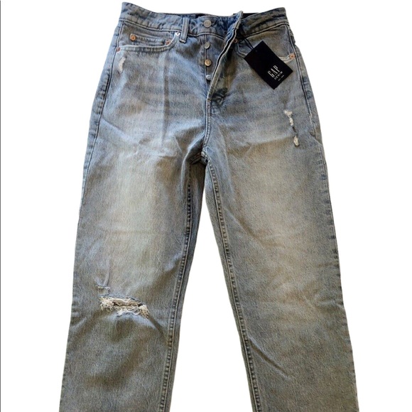 GAP Denim - NWT GAP Curvy Cheeky Straight High Rise Destroyed Denim- Sz 10